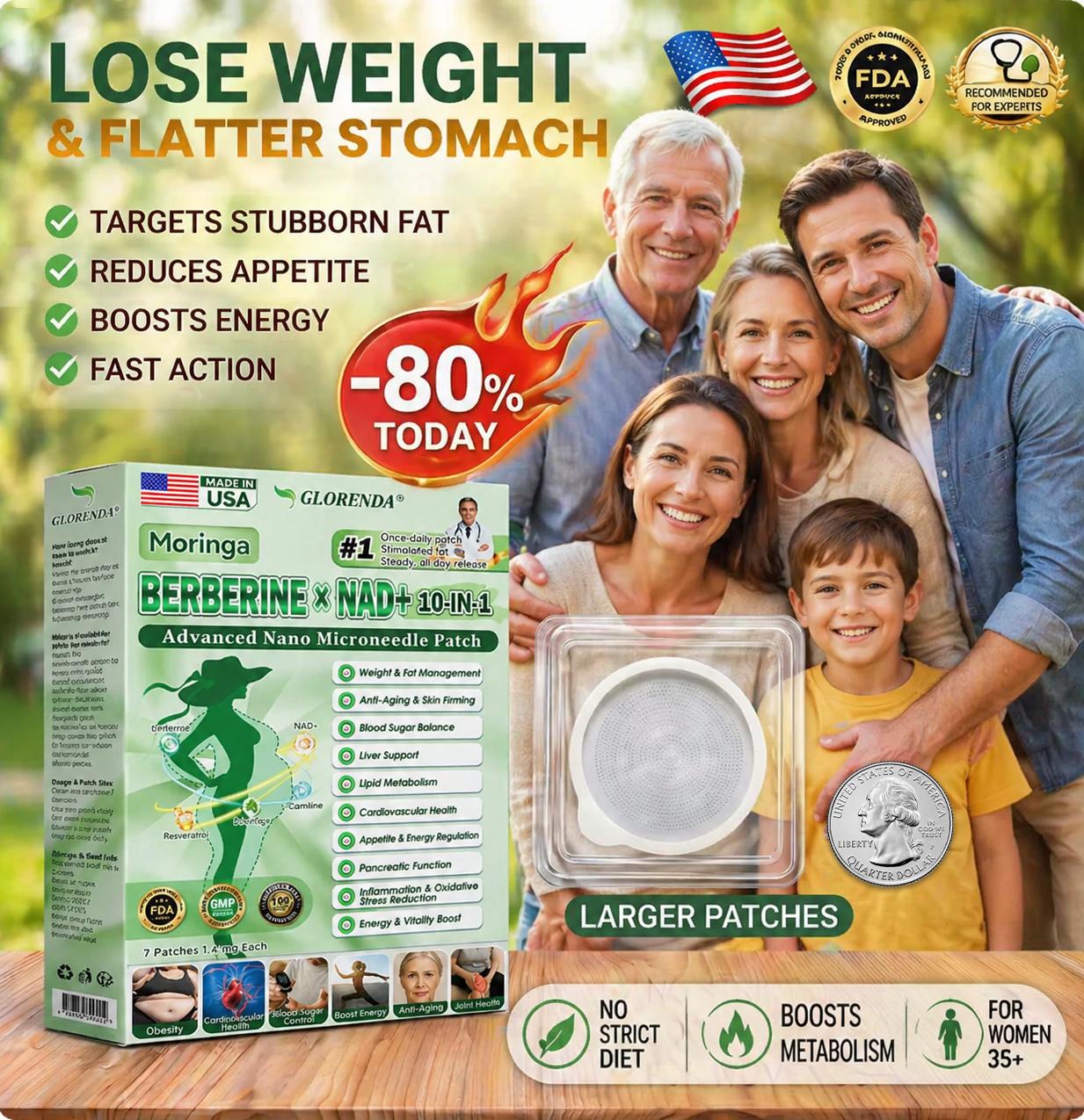𝐆𝐋𝐎𝑹𝑬𝗡𝗗𝗔® 𝑴𝒐𝒓𝒊𝒏𝙜𝙖 · 𝘽𝙚𝙧𝙗𝙚𝙧𝒊𝒏𝒆 × 𝐍𝐴𝑫+ 10-𝐢𝐧-1 𝑨𝒅𝒗𝒂𝒏𝒄𝐞𝐝 𝑵𝒂𝙣𝙤 𝑴𝒊𝒄𝒓𝒐𝒏𝒆𝒆𝗱𝗹𝗲 𝐏𝐚𝒕𝗰𝗵 (𝐉𝐮𝐬𝐭 𝐨𝐧𝐜𝐞 𝐚 𝐝𝐚𝐲, 𝐯𝐢𝐬𝐢𝐛𝐥𝐞 𝐜𝐡𝐚𝐧𝐠𝐞𝐬 𝐢𝐧 𝟕 𝐝𝐚𝐲𝐬) ✅ 𝐅𝐨𝐫 𝐨𝐛𝐞𝒔𝒊𝒕𝒚, 𝐥𝐨𝐨𝐬𝐞 𝐬𝐤𝐢𝐧, 𝐝𝐢𝐚𝐛𝒆𝒕𝒆𝒔, 𝐬𝐥𝐞𝐞𝐩 𝐚𝐩𝐧𝐞𝐚, 𝐣𝐨𝐢𝐧𝐭 𝐢𝐬𝐬𝐮𝐞𝐬, 𝐚𝐧𝐝 𝐦𝐨𝐫𝐞